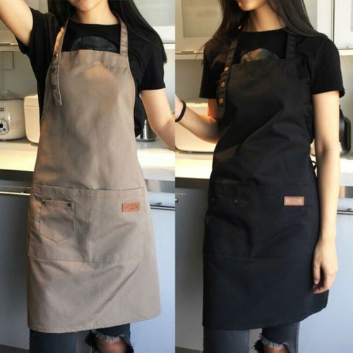 Waterproof 2Pockets Kitchen Chef Baking Cooking BBQ Apron